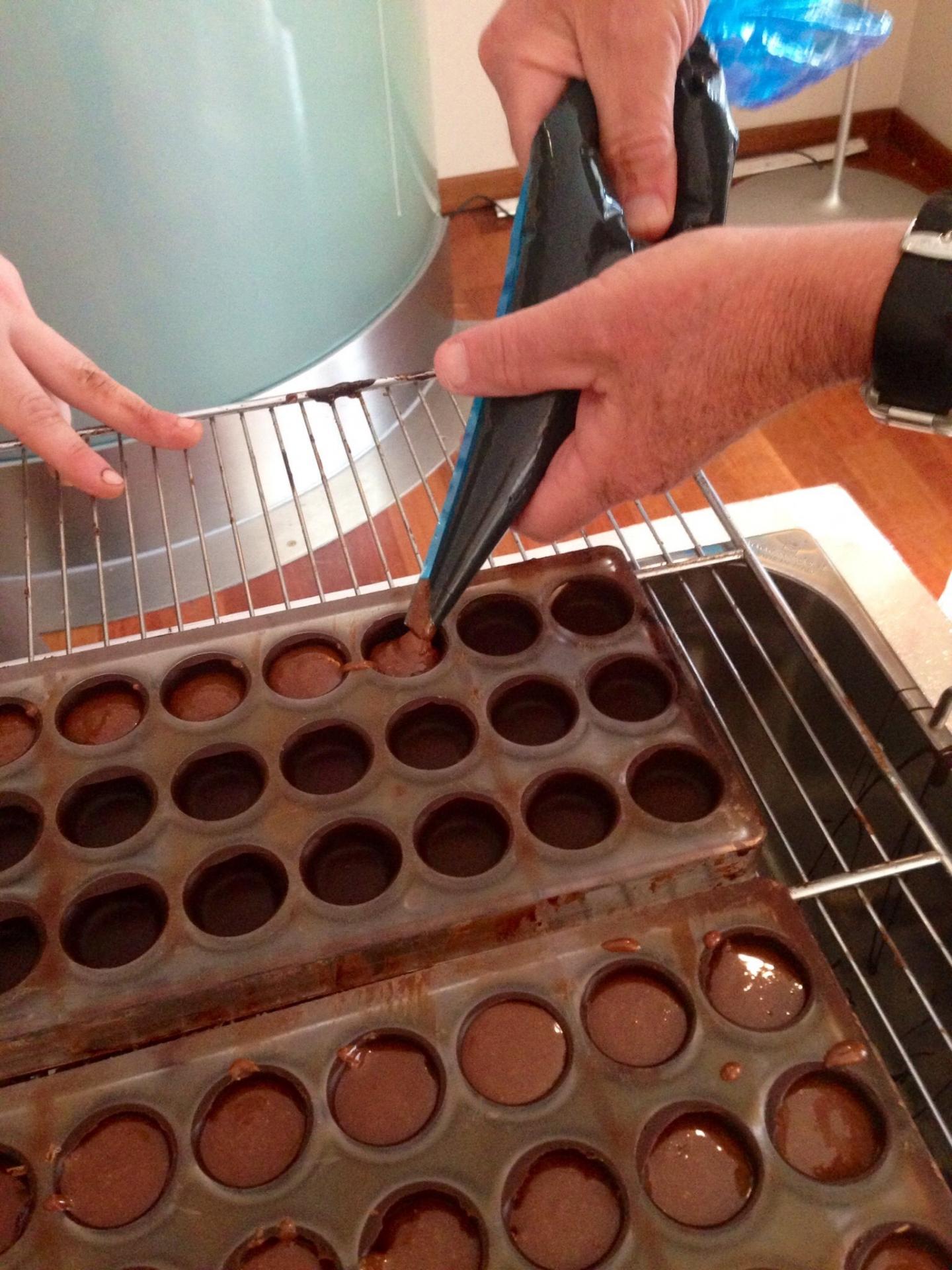 Chocolate-making demonstration